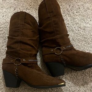 Brown Suede Ankle Boots